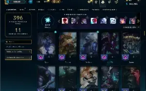 Unranked com 120 Champs e 97 Skins ( JG / TOP / MID )