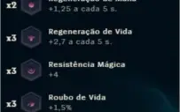 Conta com 20 páginas de runa e todos os campeões