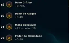 Conta com 20 páginas de runa e todos os campeões