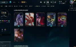 Conta League of Legends nv 909, 244 skins, todos os campeões