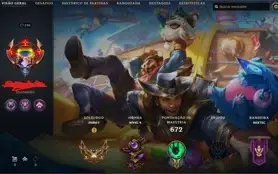 Conta de lol mais de 400 skins ouro 1