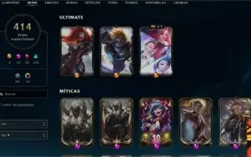 Conta de lol mais de 400 skins ouro 1