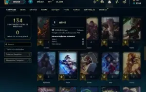 Conta Unranked com 62 Champs e 22 Skins (Ex Platina)