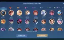 Conta - Mobile legends, heróis: 87, skins: 175.