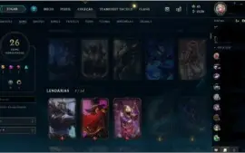 Conta lol prata 3 ultima season, nivel 136 e 26 skins
