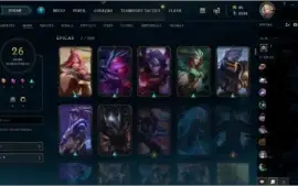 Conta lol prata 3 ultima season, nivel 136 e 26 skins