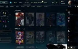 Conta lol prata 3 ultima season, nivel 136 e 26 skins