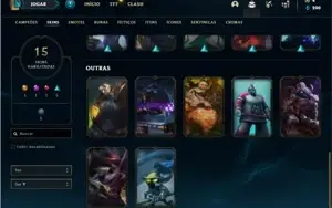 Conta ouro 4 com 45 Champs e 15 Skins + 1 Prestigio do Kayn