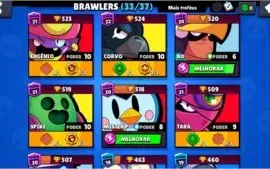 Conta Brawl Stars 16.741 troféus troca nome grátis