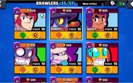 Conta Brawl Stars 16.741 troféus troca nome grátis