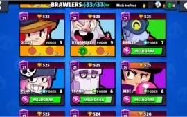 Conta Brawl Stars 16.741 troféus troca nome grátis