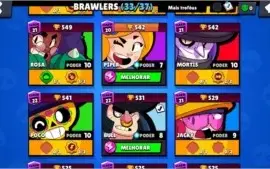 Conta Brawl Stars 16.741 troféus troca nome grátis