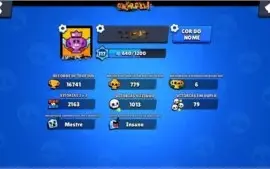 Conta Brawl Stars 16.741 troféus troca nome grátis