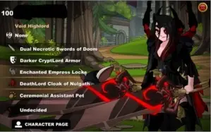 Conta Adventure Quest Worlds.