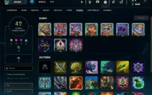 Diamante 1 com 35 Champs e 4 Skins