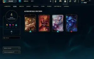 Diamante 1 com 35 Champs e 4 Skins