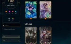 CONTA COM 102 CHAMPIONS E 146 SKINS