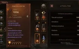 Conta Diablo Immortal c/gema 5 estrela cinzas da fenix.