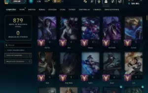 Ouro 3 com TODOS os Champs e 171 Skins ( MAIN ADC )
