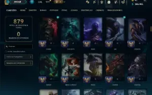 Ouro 3 com TODOS os Champs e 171 Skins ( MAIN ADC )