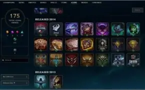 Conta Mestre + 122 champs + 106 skins (skins raras)
