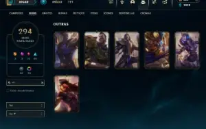 Prata 4 com TODOS os champs e 294 Skins ( MAIN ADC )