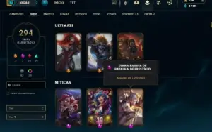 Prata 4 com TODOS os champs e 294 Skins ( MAIN ADC )