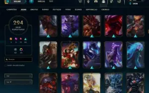 Prata 4 com TODOS os champs e 294 Skins ( MAIN ADC )