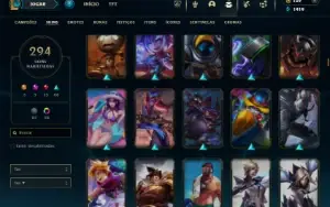 Prata 4 com TODOS os champs e 294 Skins ( MAIN ADC )