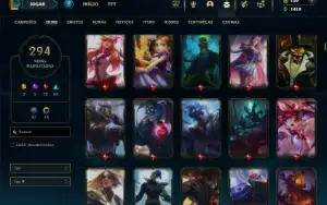 Prata 4 com TODOS os champs e 294 Skins ( MAIN ADC )