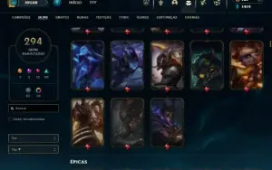 Prata 4 com TODOS os champs e 294 Skins ( MAIN ADC )