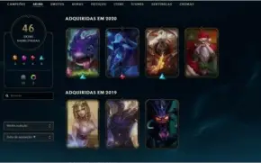 CONTA PRATA 1 COM 46 SKINS E 130 CHAMPS