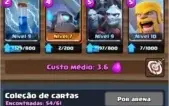 Conta Clash Royale - Level 10 - 1 Lendária - 2800 troféus