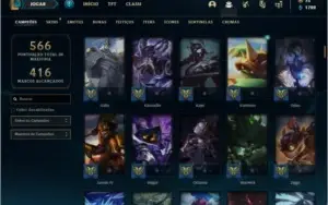 Conta platina 4 com TODOS os champs e 223 skins