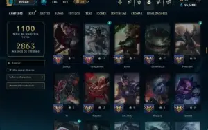 Esmeralda 4 com TODOS os Champs e 395 Skins +2 Raras