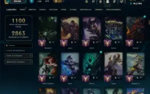 Esmeralda 4 com TODOS os Champs e 395 Skins +2 Raras