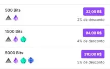 Venda de BITS TWITCH