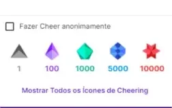 Venda de BITS TWITCH