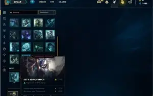 Conta unranked com 5 Skins e 26 Champs