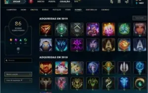 CONTA DE LOL PLATINA BARATA