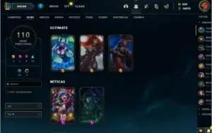 Vendo conta lol todos campeões 110 skins lvl 381