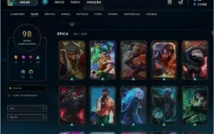 Conta LOL elo platina 1 (md5)  MUITAS SKINS VER descriçao