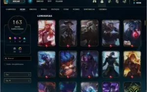 Conta de lol lvl 554 163 skins