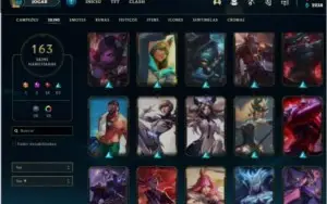 Conta de lol lvl 554 163 skins