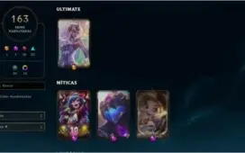 Conta de lol lvl 554 163 skins