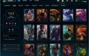 Conta de lol lvl 554 163 skins