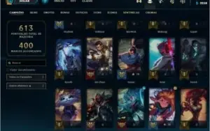 Conta de lol lvl 554 163 skins