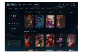 CONTA LOL COM MUITAS SKINS RARAS