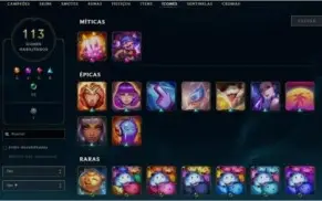 Skins Irelia e Evelynn de prestígio.