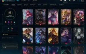 Skins Irelia e Evelynn de prestígio.
